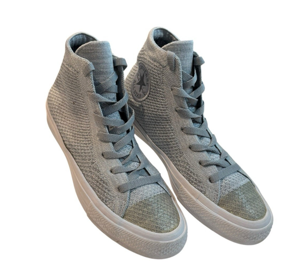 Converse Chuck Womens Size 7 Flyknit Gray High Top Sneakers 2017 Style 156735C